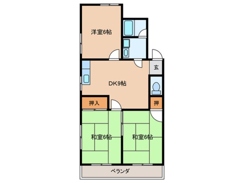 間取図 野中ハイツＡ棟