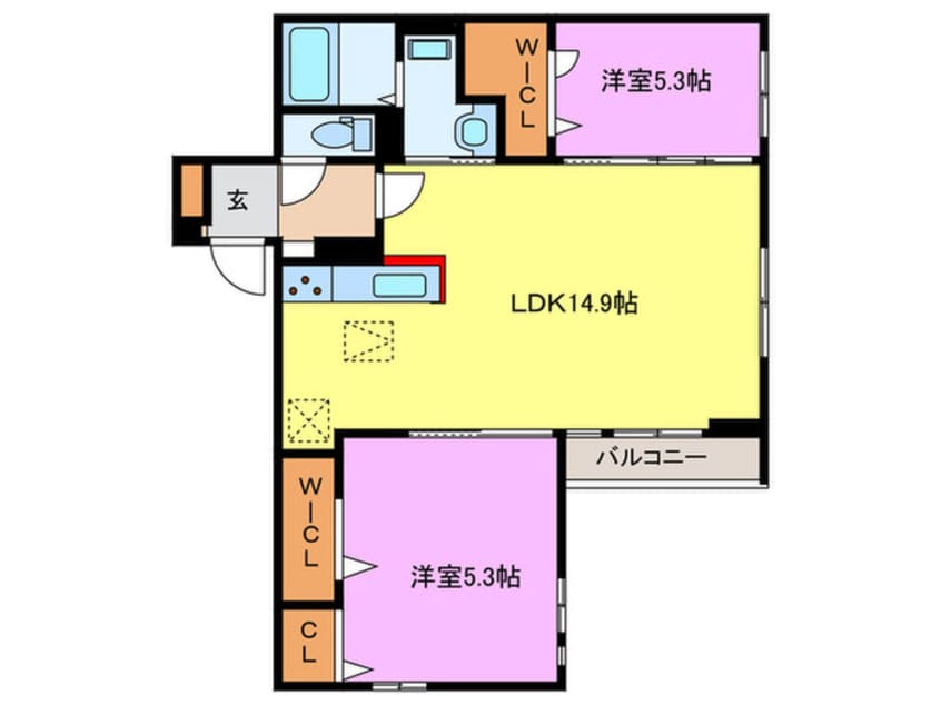 間取図 パサログランデ三条通