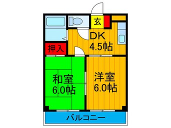 間取図 三熊ハイツ渚７号