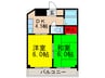 三熊ハイツ渚７号 2DKの間取り