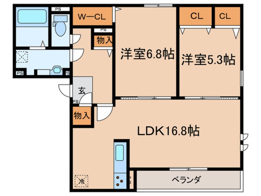 間取図 仮）エクセル南塚口