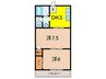 リアライズ御影 2DKの間取り