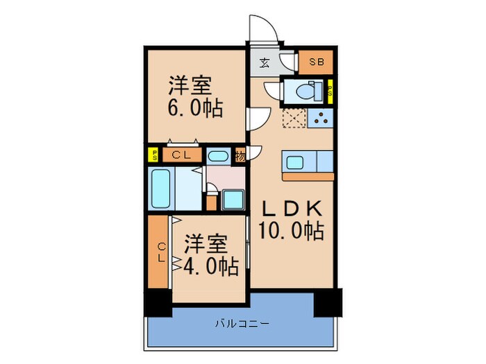 間取り図 ｴｽﾃﾑﾌﾟﾗｻﾞ福島ｼﾞｪﾈﾙ(1503)