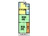 マンション清寿苑 2DKの間取り