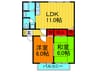 ウィンディアＳＫ　Ｃ棟 2LDKの間取り