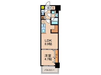 間取図 アーバネックス梅田中崎町Ⅱ