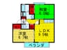 ウィンディアＳＫ　Ａ棟 2LDKの間取り
