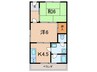 マンション岸 2Kの間取り