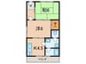 マンション岸 2Kの間取り