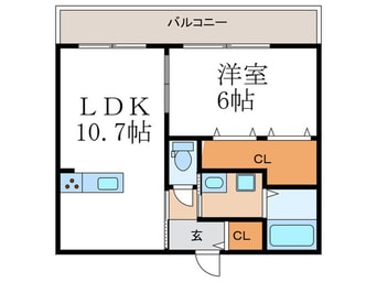 間取図 仮)カーサ・フェリーチェ長岡京