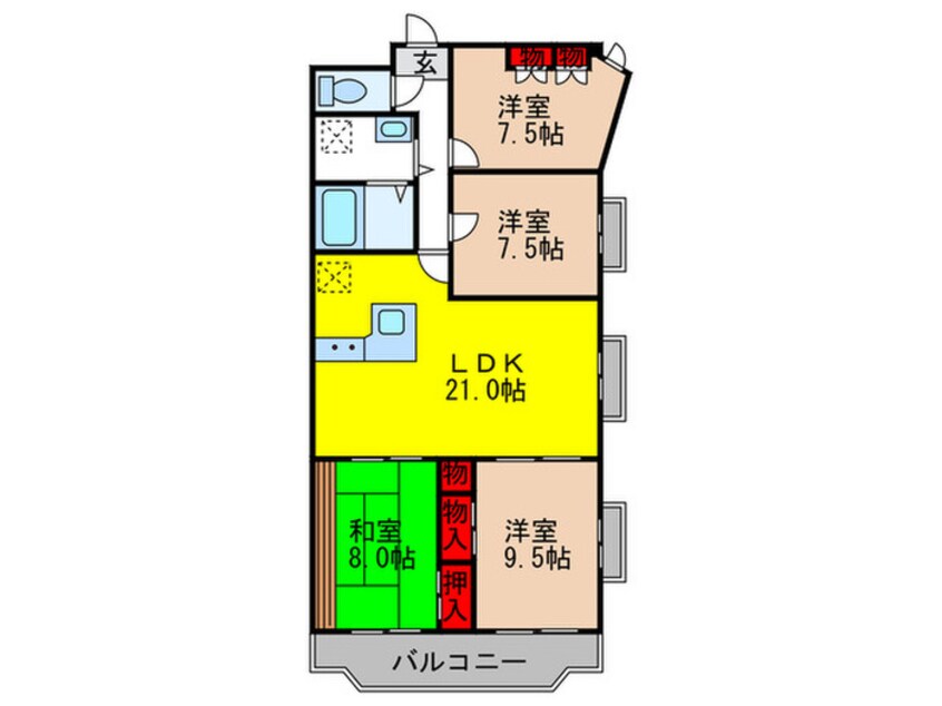 間取図 アビタシオンⅡ