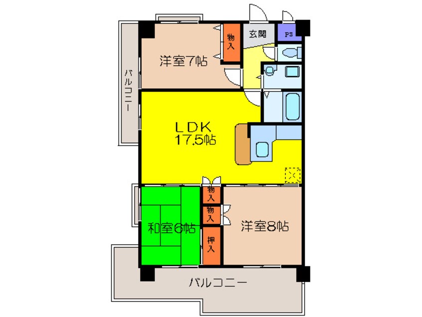 間取図 アビタシオンⅡ