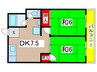 巽マンション 2DKの間取り