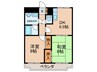 コンホルト公園南 2DKの間取り