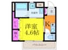 フォルム千里丘 1Kの間取り