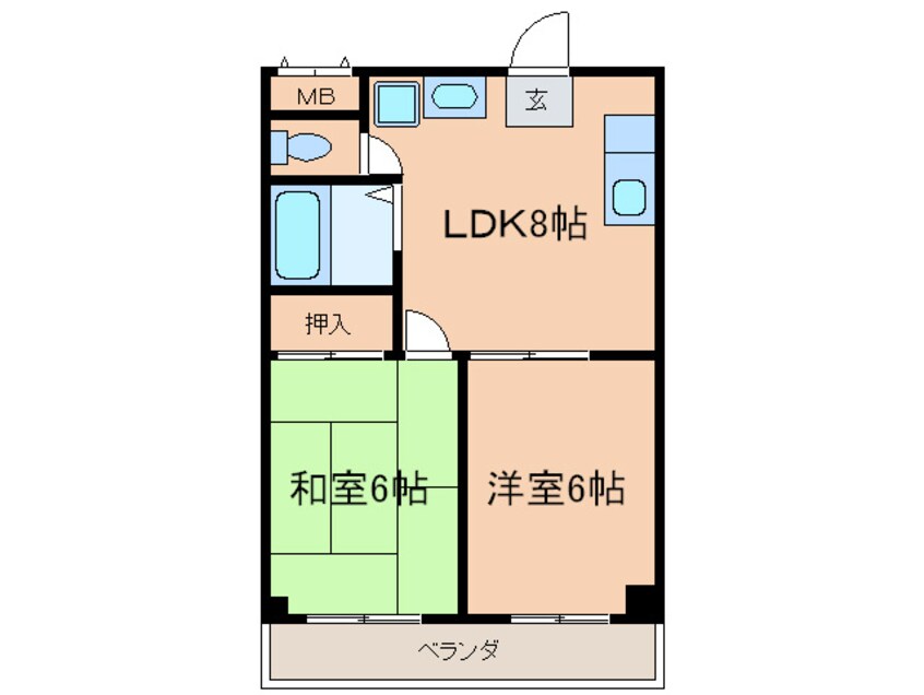 間取図 スカイハイツ