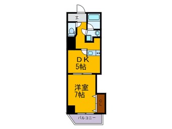 間取図 ｸﾚｼｱ東心斎橋