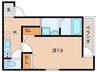 仮)ﾌｼﾞﾊﾟﾚｽ阪急武庫之荘Ⅰ番館 1Kの間取り