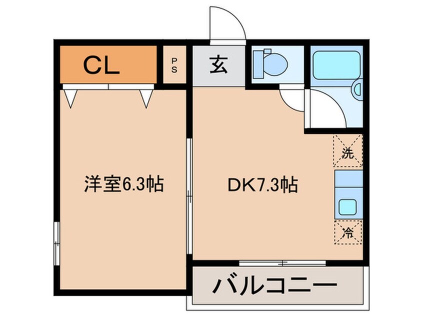 間取図 ハイツ・カナモリ