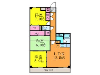 間取図 プラージュキシダ
