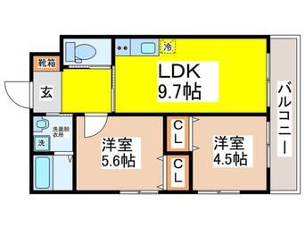 間取図 La vita 庭井