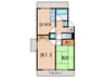 東町マンション 2DKの間取り