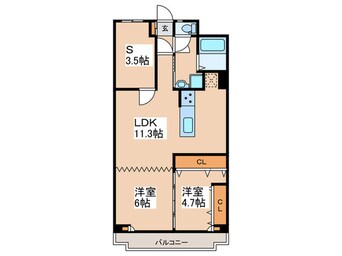 間取図 メガロコープ平野2号棟（913）