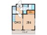 メゾンパピヨン 1DKの間取り