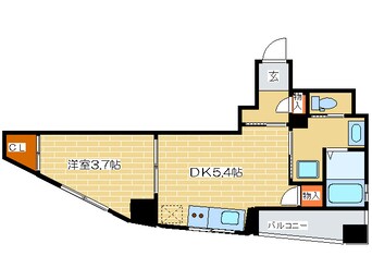 間取図 オリエンタル南堀江