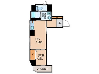 間取図 オリエンタル南堀江