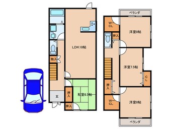 間取図 太秦元町戸建賃貸　1号地