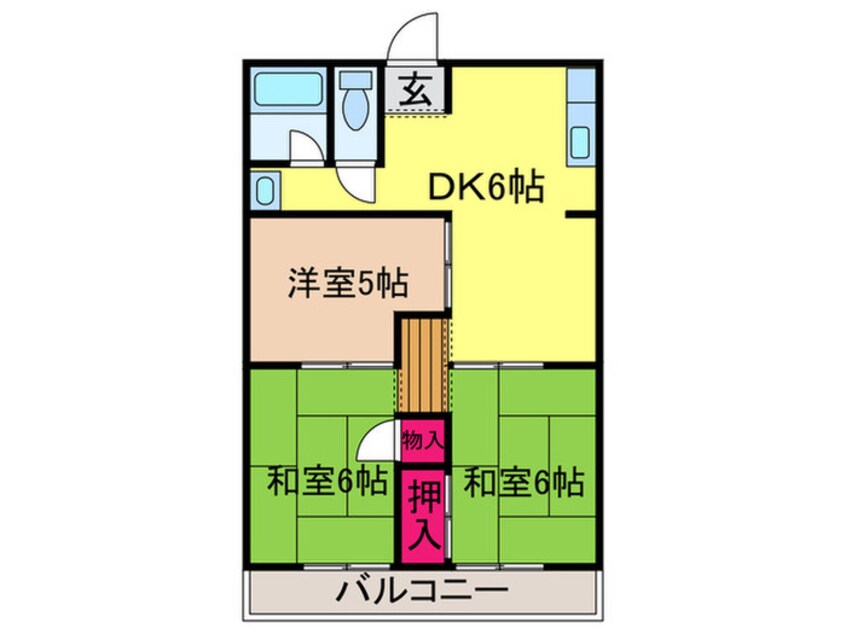 間取図 玉手山ハイツ３号館