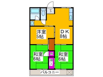 間取図 玉手山ハイツ３号館