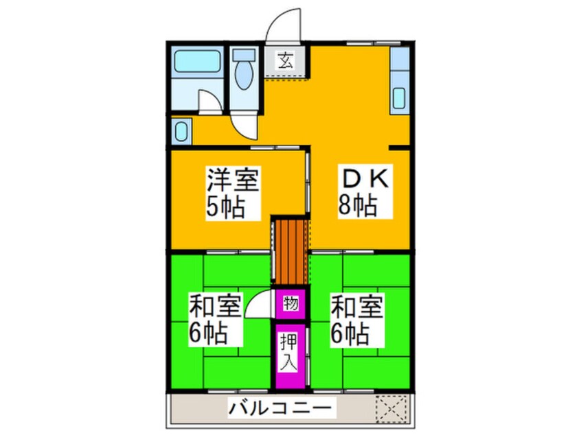 間取図 玉手山ハイツ３号館