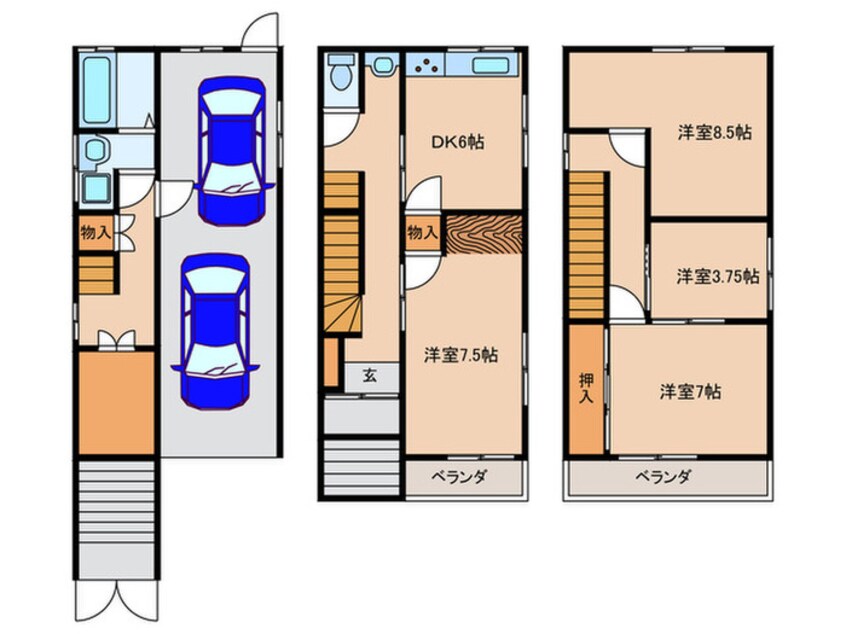 間取図 池田旭町貸家