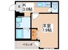 フジパレス俊徳道Ⅲ番館 1Kの間取り