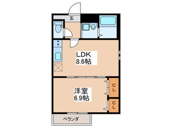 間取図 フジパレス俊徳道Ⅲ番館