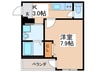 フジパレス俊徳道Ⅲ番館 1Kの間取り
