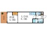Ｒｅｓｉｄｅｎｃｅ二条洛中庵 1LDKの間取り
