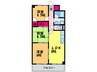 山吉ビル 3LDKの間取り