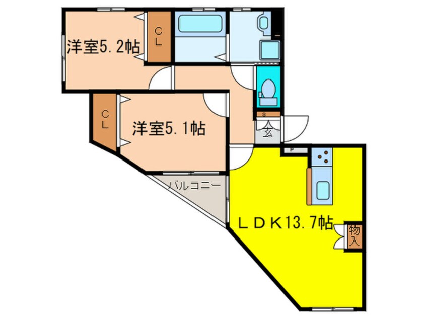 間取図 フェリス鼓が滝