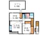 Nourish Cosiyo 2LDKの間取り