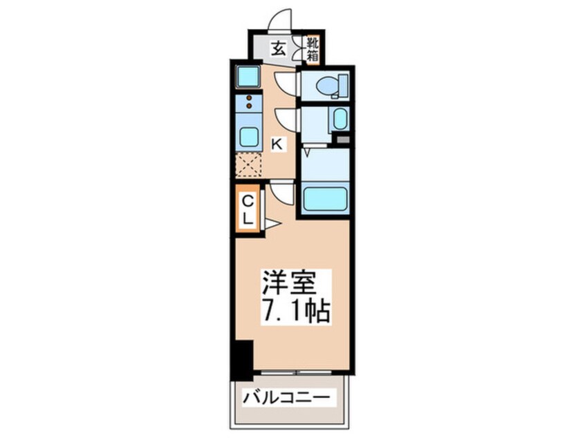 間取図 ﾌﾟﾚｻﾝｽOSAKADOMECITYｸﾛｽﾃｨ(706)