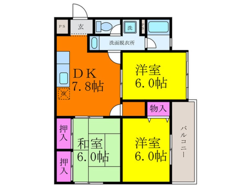 間取図 宮西ﾊｲﾂ