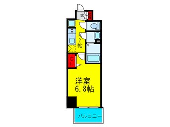 間取図 ﾌﾟﾚｻﾝｽOSAKADOMECITYｸﾛｽﾃｨ(801)