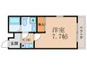 御陵シャトー朝日 1Kの間取り