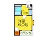 ハ－モニ－ハイツ 1Kの間取り