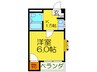 ハ－モニ－ハイツ 1Kの間取り