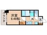 LUXENA住之江公園 1Kの間取り