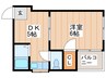 第一前田ハイム 1DKの間取り